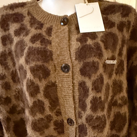Aelfric Eden Brown Leopard Oversized Cardigan - Picture 4 of 7